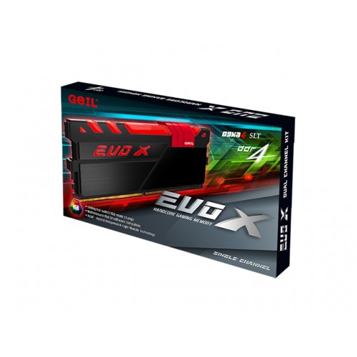 GeIL EVO X DDR4-2400MHz 8GB RGB Desktop RAM (Black HS)